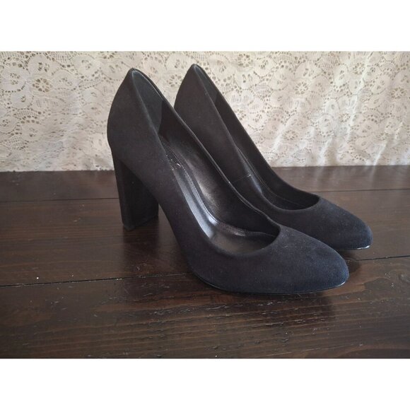 NWOB Vince Camuto Desimmy Black Suede Dress Pumps/Sz. 8M - Picture 1 of 8